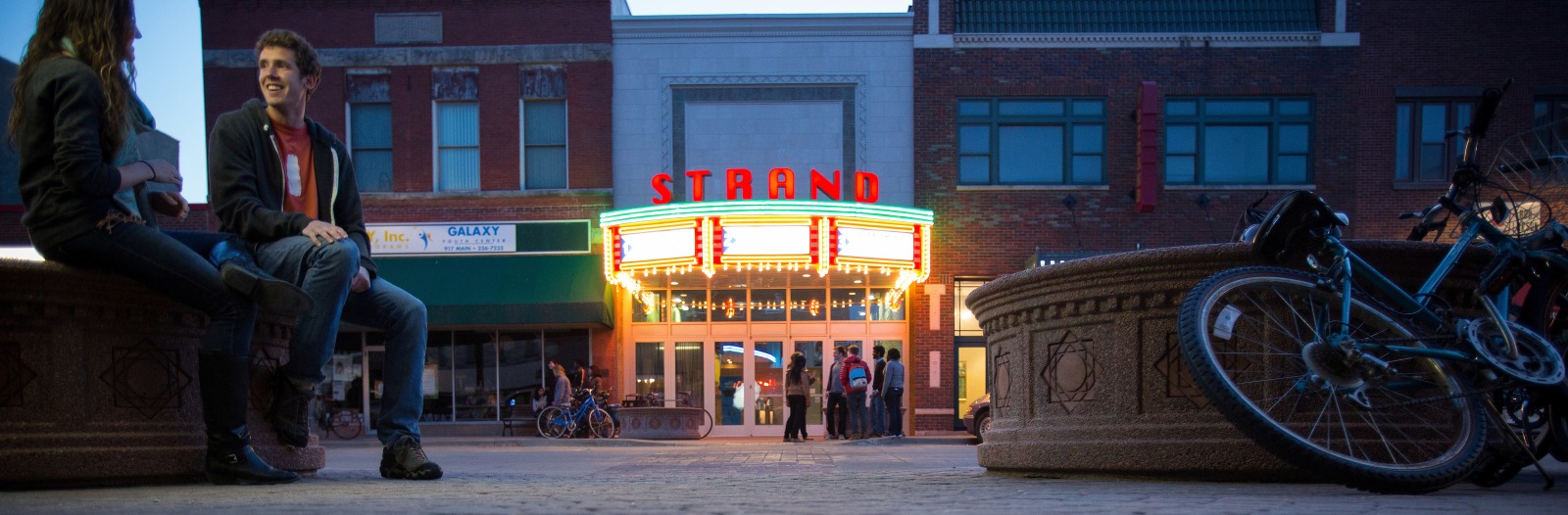 The Strand Theatre at night