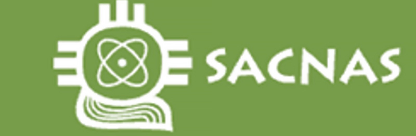 Logo White text on green background reads SACNAS next to a symbol