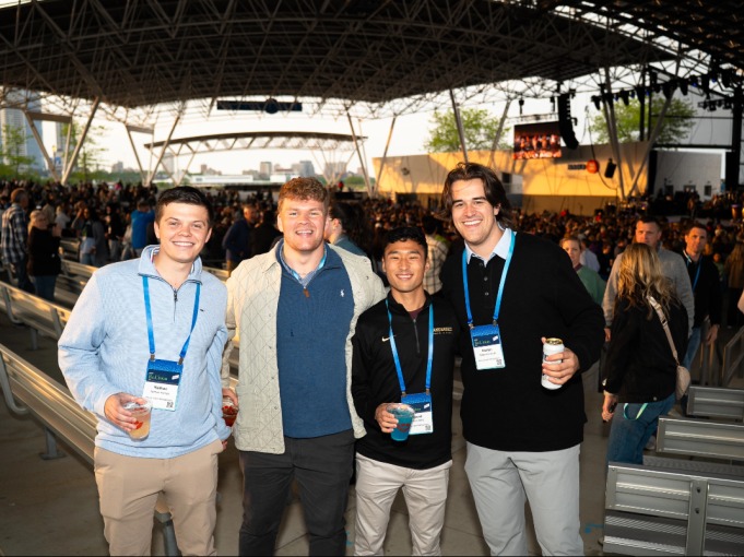 Me and my fellow interns at the Earth, Wind, and Fire concert in Milwaukee.