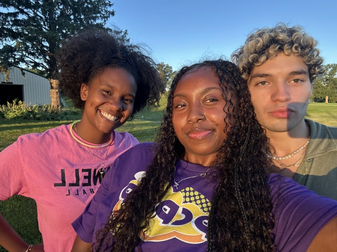 I take a selfie with friends at the All-Pop event, which celebrates the end of pre-orientation programs!