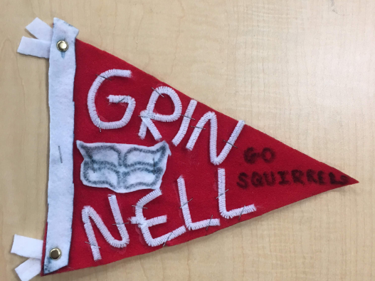 Sophie's hand-crafted Grinnell pennant