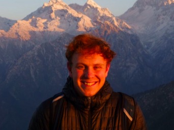 Jonah is on top of a mountain.