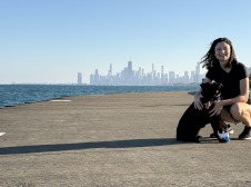 Eleanor at a Chicago lake.
