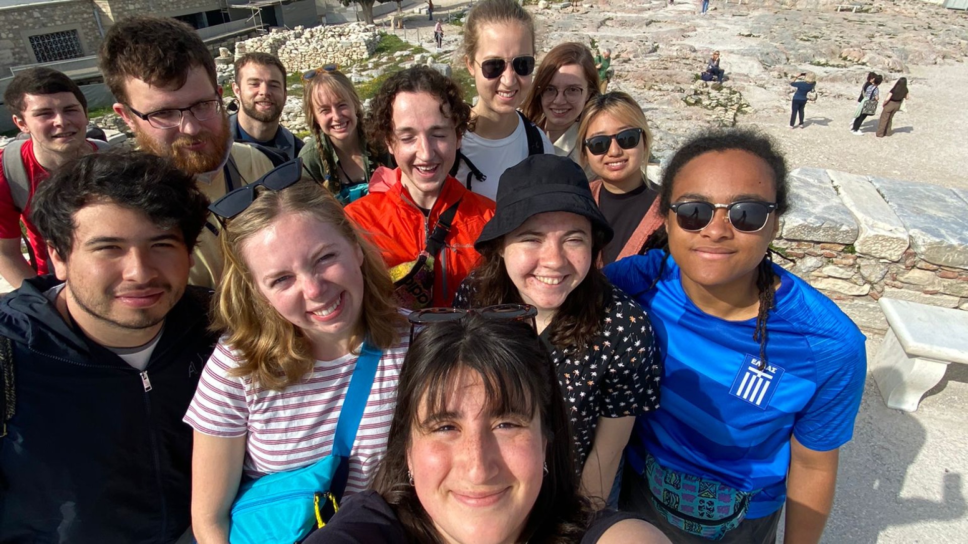 My classmates and I at the Acropolis in Athens