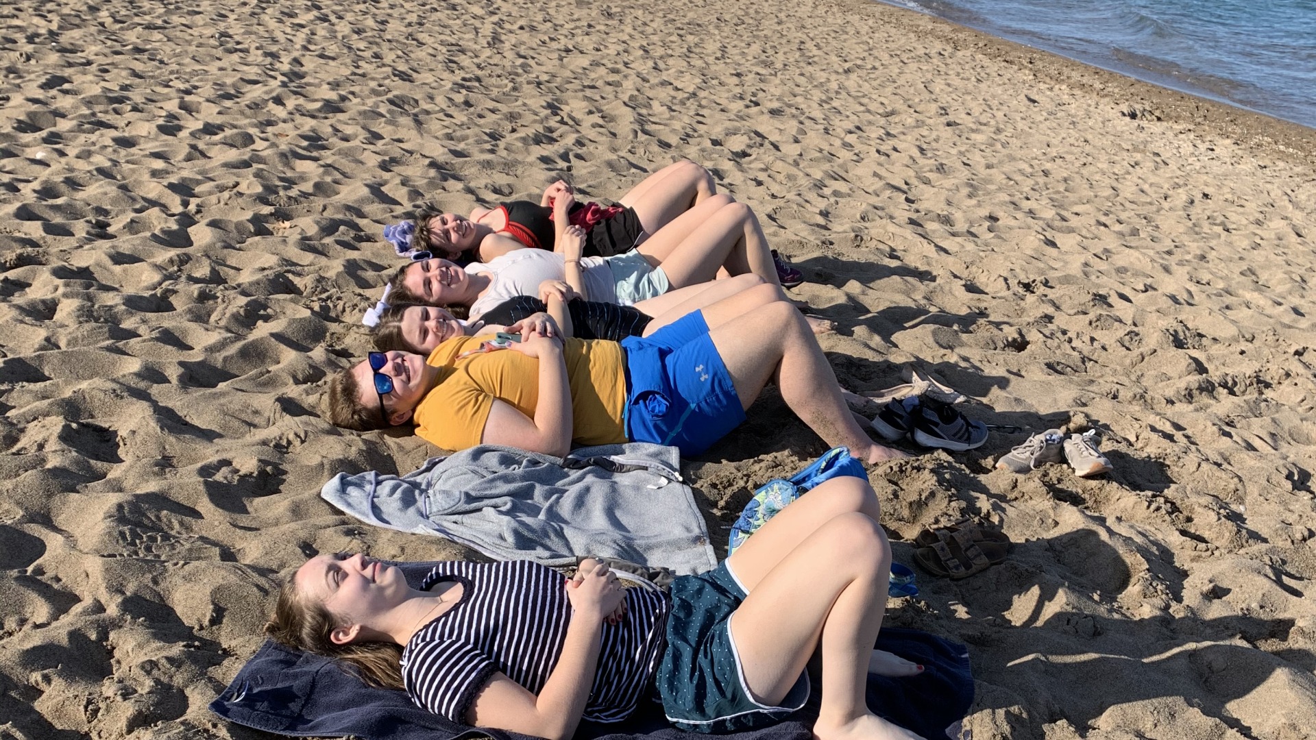 Me and my friends relaxing under the sun