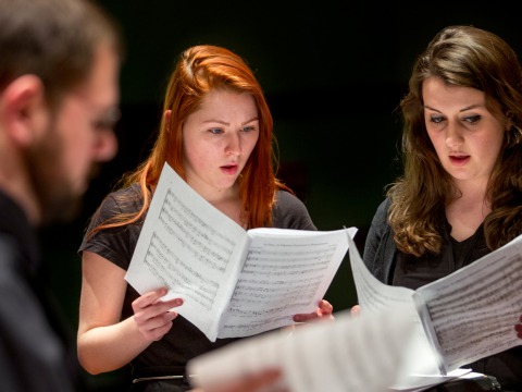 Singers with music