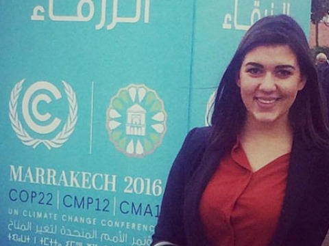 Teodora Cakarmis ’17 at the Marrakech 2016 COP22 Conference