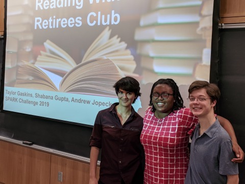 Left to right: Shabana Gupta'22, Taylor Gaskins '20, Andrew Jopeck '22