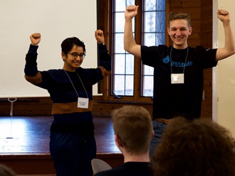 Students participating in the Leadershape Institute 