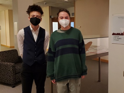 Two students in Burling