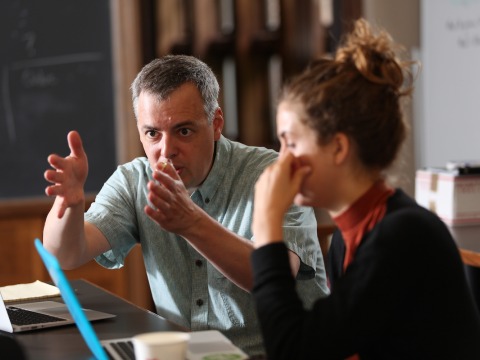 Paul Hutchison and student