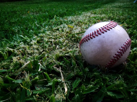 Closeup of a baseball