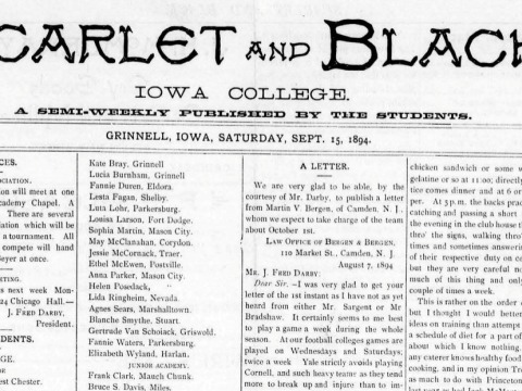 Scarlet and Black newspaper clipping