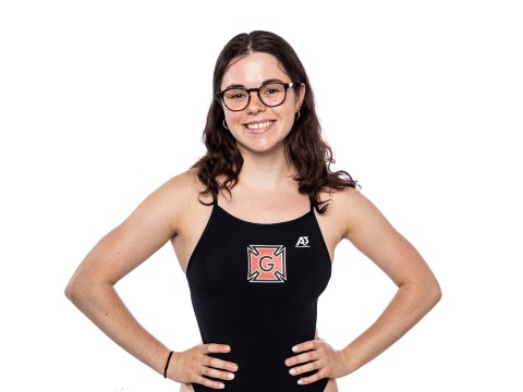 Hannah Sweet in competitive swim uniform