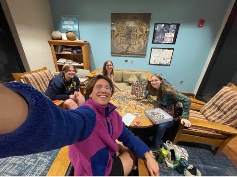 Cooper Malone takes a selfie with his friends.