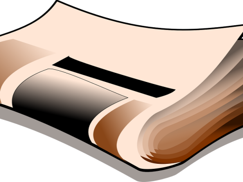 Drawing of newspaper