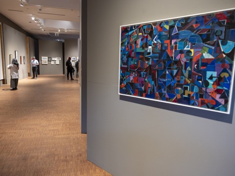 The "Unruly Lines" Exhibit showcases the work of Sonja Sekula.