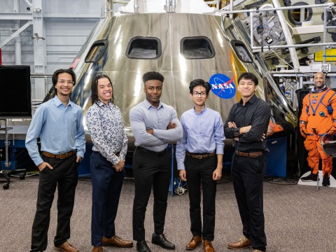 Members of North High / By Degrees students that were "Team Frostbyte", which won the national 2024 NASA App Development Challenge. 