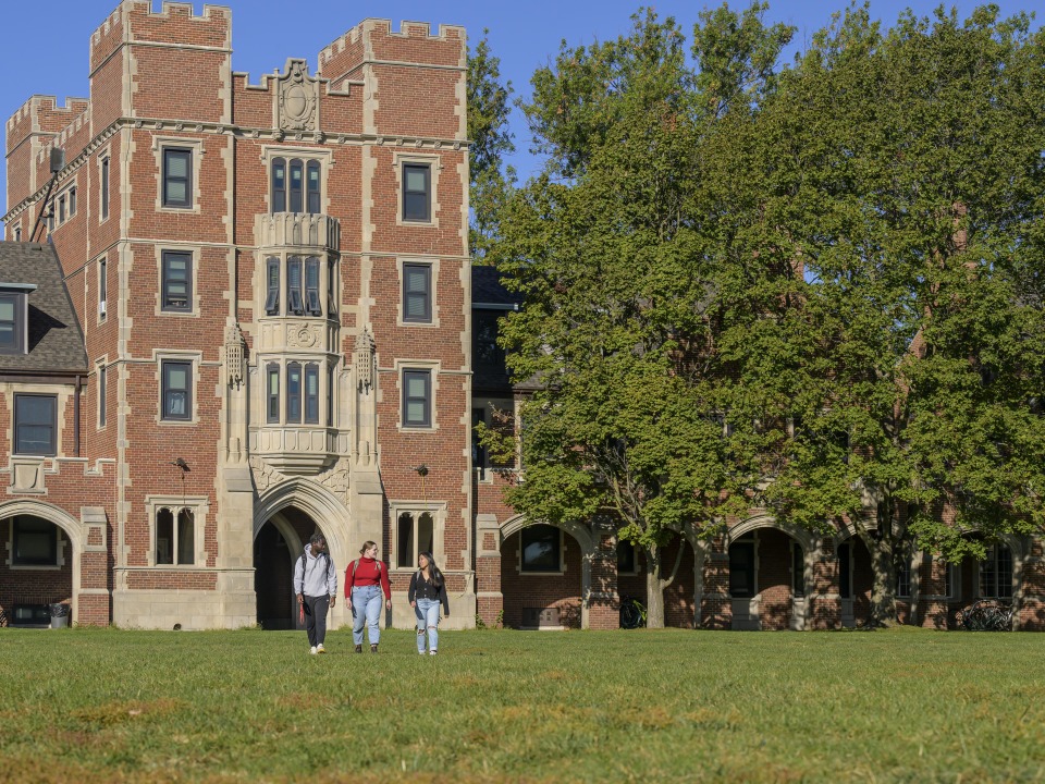 MtC Banner: Gates Hall and ground