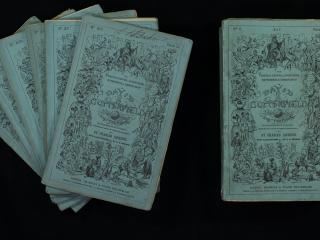 Seven serial issues of the first edition of David Copperfield, by Charles Dickens