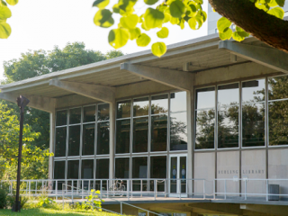 Burling Library on a sunny day