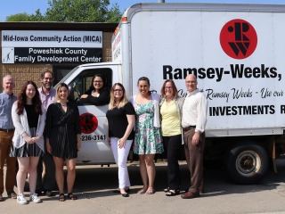 Student participants of SPARK program with Ramsey Weeks Truck
