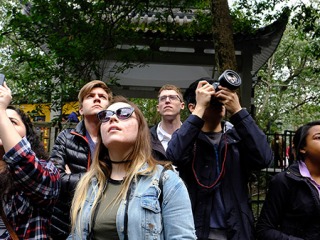 Students touring China