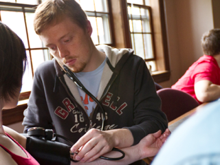 Students near windows