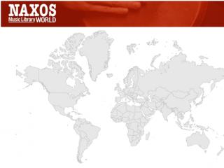 Naxos Music Library World Logo with World Map