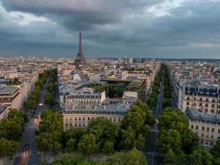 View of Paris with the Eiffel Tower