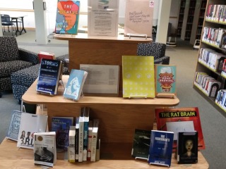 2019 Senior Library Student Recognition Books display
