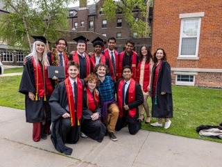 Group of graduates in robes