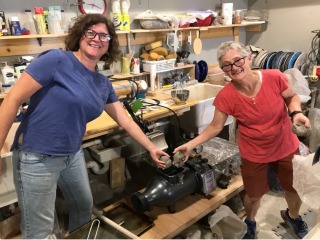 two people at the makerspace 