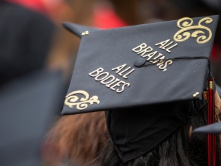 top of a graduation hat