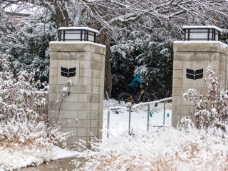 Grinnell College Entry in the Snow