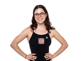 Hannah Sweet in competitive swim uniform
