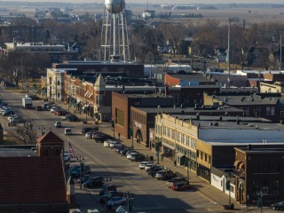 City of Grinnell Downtown Drone View