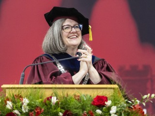 President Anne F. Harris at Commencement 2026