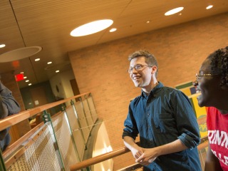 James Marlow ’16, Lisa Oyolu ’17, and Meghna Usharani Ravishankar ’17 