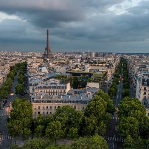 View of Paris with the Eiffel Tower