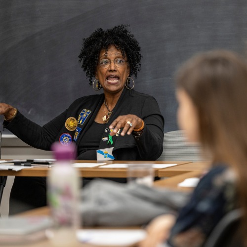 Kesho Scott in the classroom