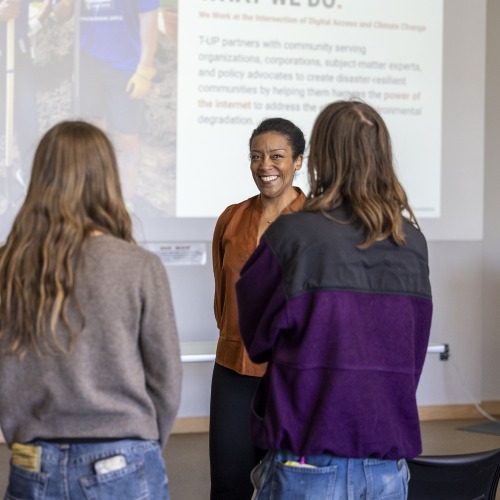 Monica Sanders with Students