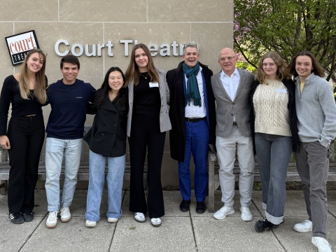 Students in Professor David Harrison’s Spring 2025 advanced French seminar, Molière: Performance and Adaptation