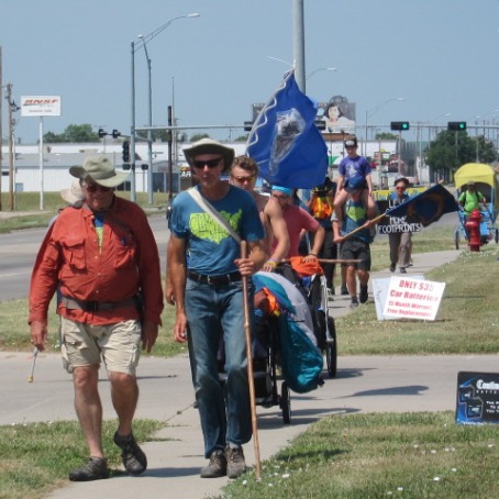 Ed Fallon and others march across the country