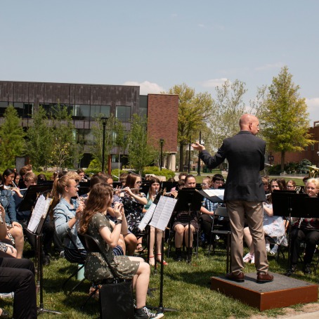 Grinnell High School Band Performing at 2023 Commencement 