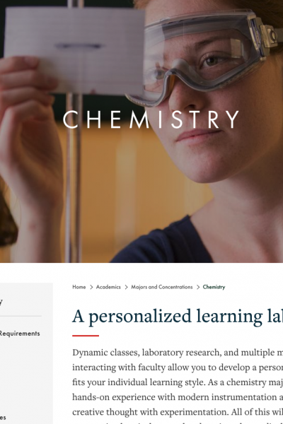 An example of a node - the chemistry homepage