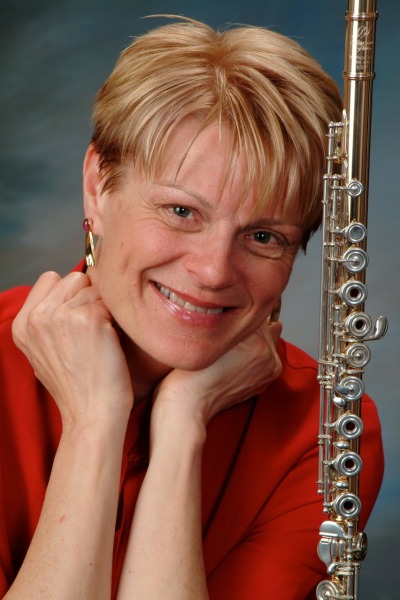 Claudia Anderson with her flute
