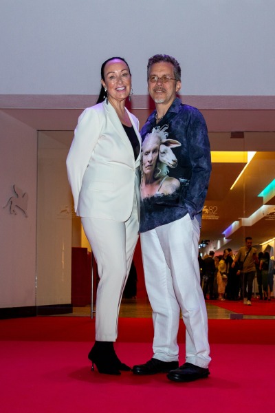 A man and a woman on the red carpet