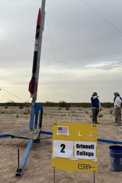 On the launch pad at the International Rocket Engineering Competition in Midland, Texas
