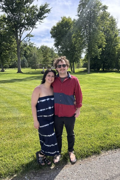 Mikaela Yoder and her partner Jarrod Burgh, assistant professor of economics